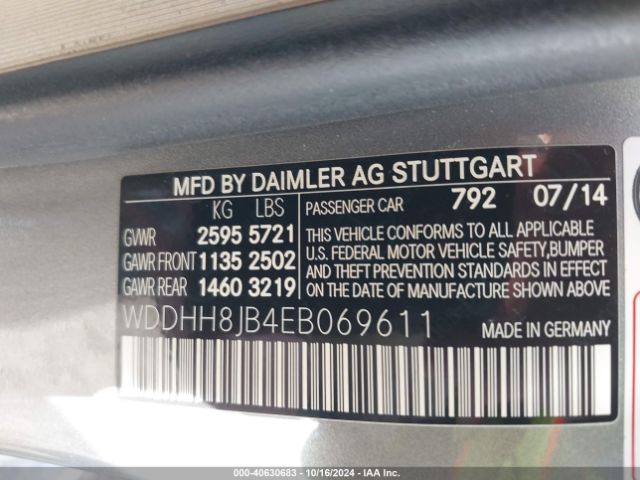 WDDHH8JB4EB069611 Mercedes-Benz E 350 4matic