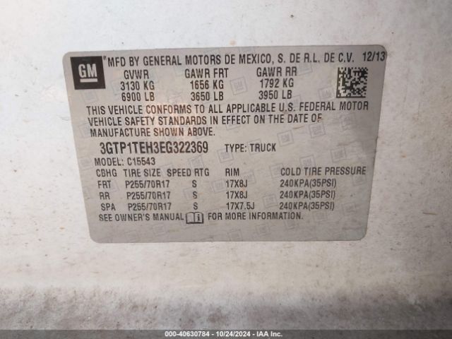 3GTP1TEH3EG322369 GMC SIERRA 1500