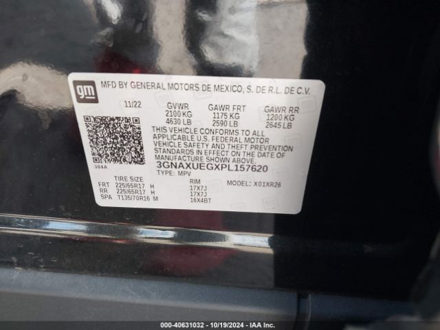 3GNAXUEGXPL157620 Chevrolet Equinox Awd Lt