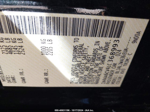Nissan Maxima Sv Xtronic Cvt 2020 1N4AA6CV4LC368993 Image 9