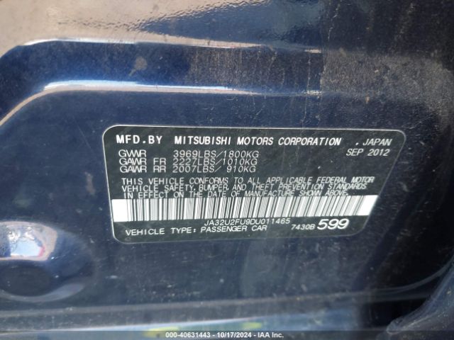 2013 MITSUBISHI LANCER JA32U2FU9DU011465 Photo 8