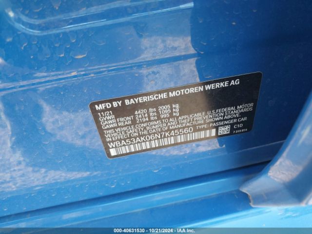 WBA53AK06N7K45560 BMW 228I