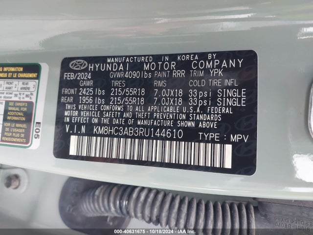 Hyundai Kona Sel 2024 KM8HC3AB3RU144610 Image 9