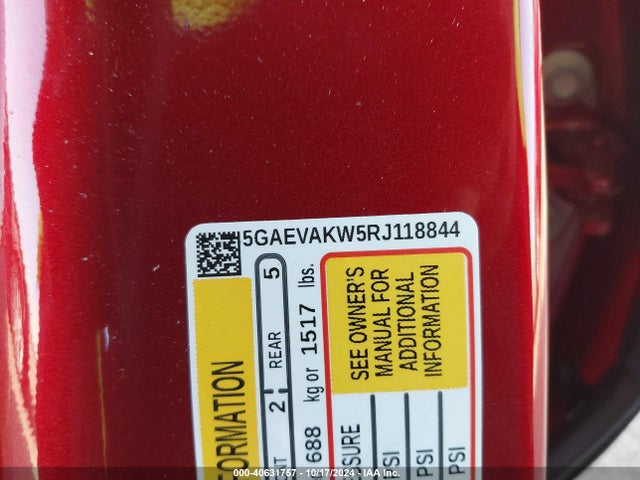 5GAEVAKW5RJ118844 Buick Enclave Essence Awd