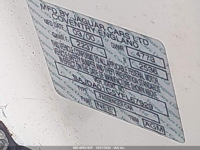 2000 JAGUAR S-TYPE SAJDA01C5YFL67929 Photo 8