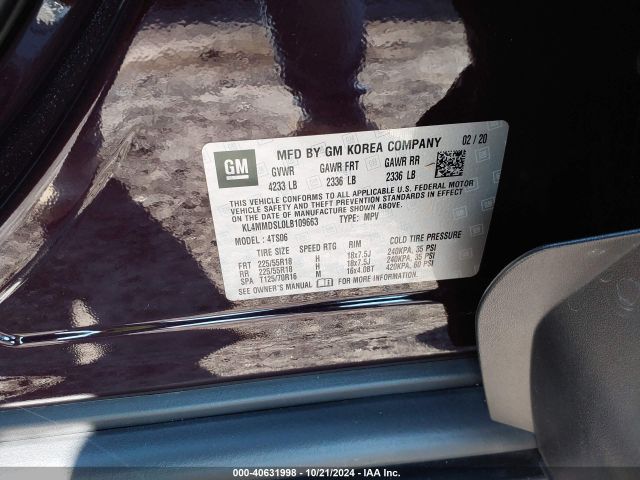 KL4MMDSL0LB109663 Buick Encore Gx Fwd Select