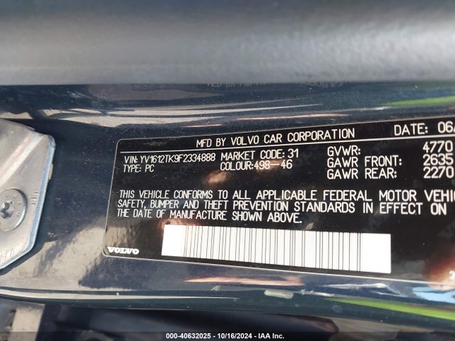 Volvo S60 T5 Premier 2015 YV1612TK9F2334888 Image 9