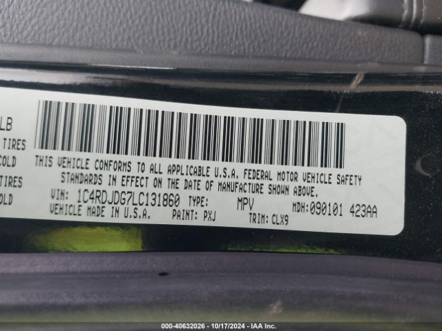 2020 DODGE DURANGO 1C4RDJDG7LC131860 Photo 8