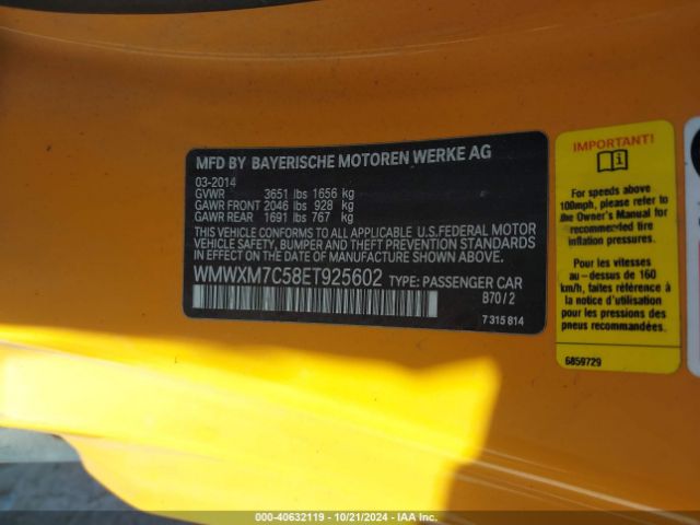 WMWXM7C58ET925602 Mini Hardtop Cooper S
