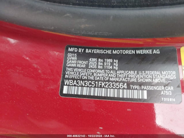 BMW 428i 2015 WBA3N3C51FK233564 Image 9