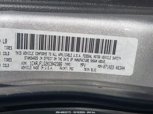 1C4RJFLG2KC842386 Jeep Grand Cherokee Trailhawk 4x4