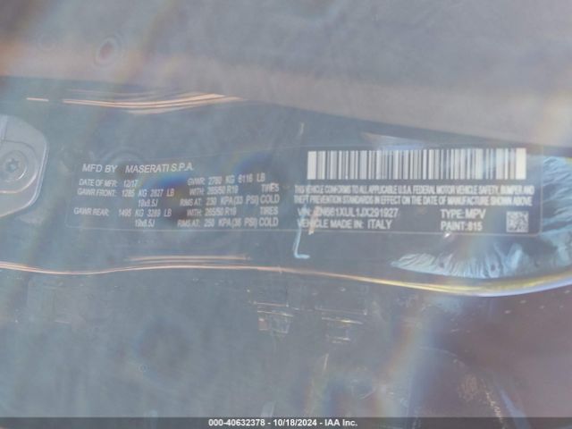 ZN661XUL1JX291927 Maserati Levante Granlusso