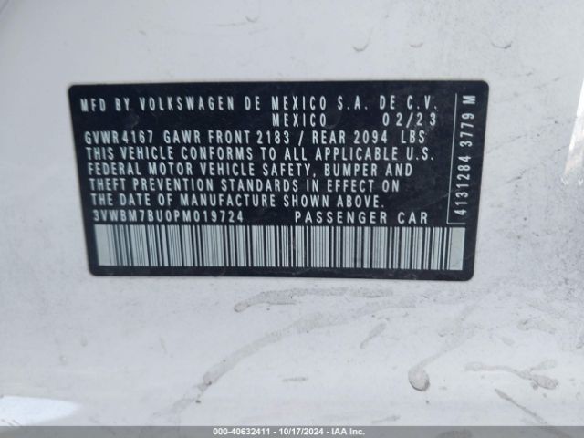 3VWBM7BU0PM019724 Volkswagen Jetta 1.5t Sport