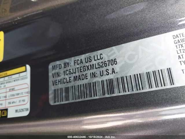 1C6JJTEGXML526706 Jeep Gladiator Mojave 4x4
