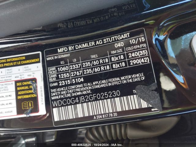 WDC0G4JB2GF025230 Mercedes-Benz GLC 300