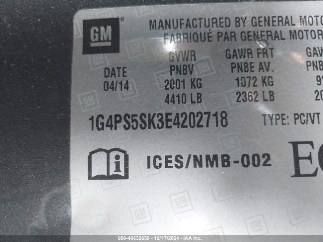 1G4PS5SK3E4202718 Buick Verano Leather Group