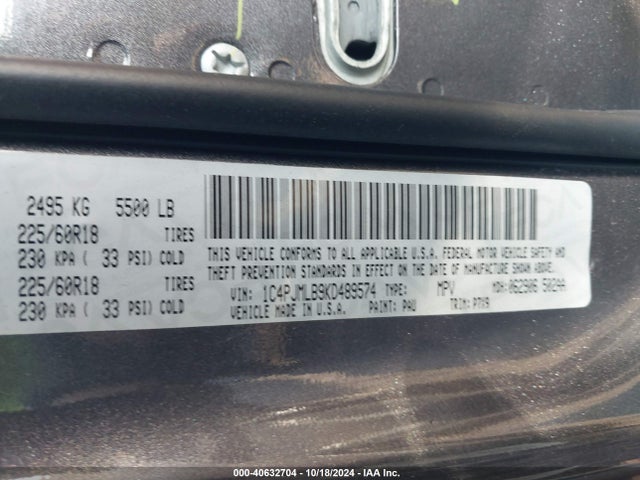 1C4PJMLB9KD489574 Jeep Cherokee Altitude 4x4