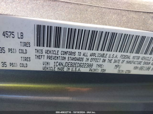 1C4NJDEB2ED622300 Jeep Compass Latitude