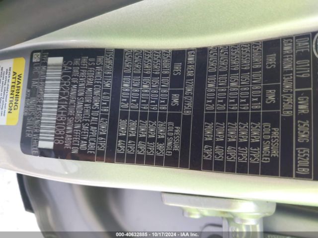 SALCR2FX1KH810818 Land Rover Discovery Sport Hse/landmark Edition