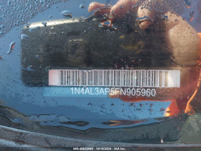 40632965 :رقم المزاد ، 1N4AL3AP5FN905960 vin ، 2015 Nissan Altima 2.5 S مزاد بيع