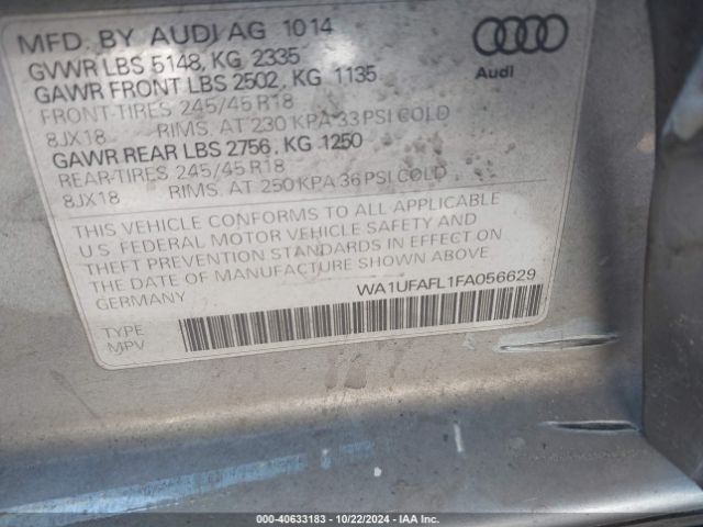 WA1UFAFL1FA056629 Audi Allroad 2.0t Premium