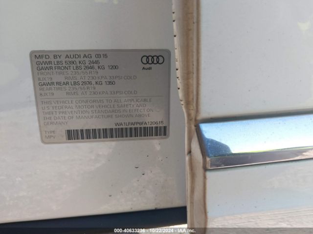 2015 AUDI Q5 WA1LFAFP6FA120615 Photo 8