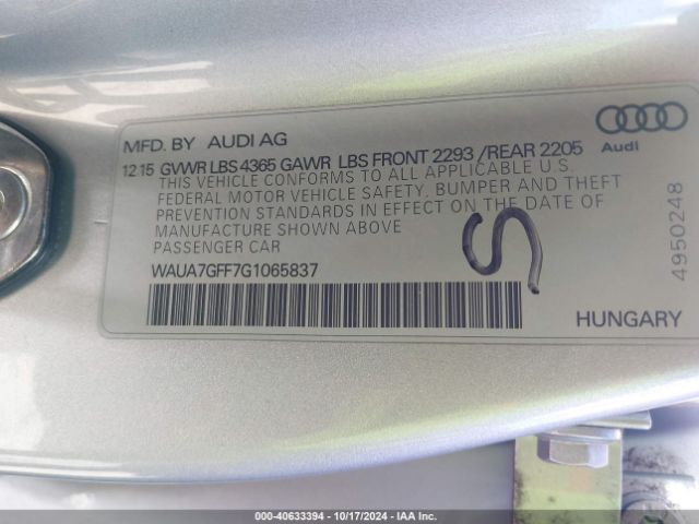 WAUA7GFF7G1065837 Audi A3 1.8t Premium