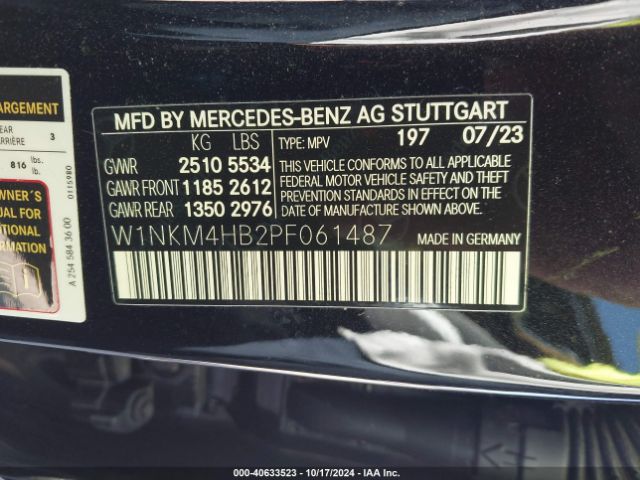 W1NKM4HB2PF061487 Mercedes-Benz Glc 300 4matic Suv