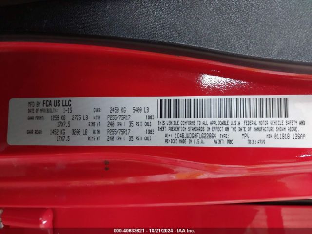 1C4BJWDG0FL622864 Jeep Wrangler Unlimited Sport