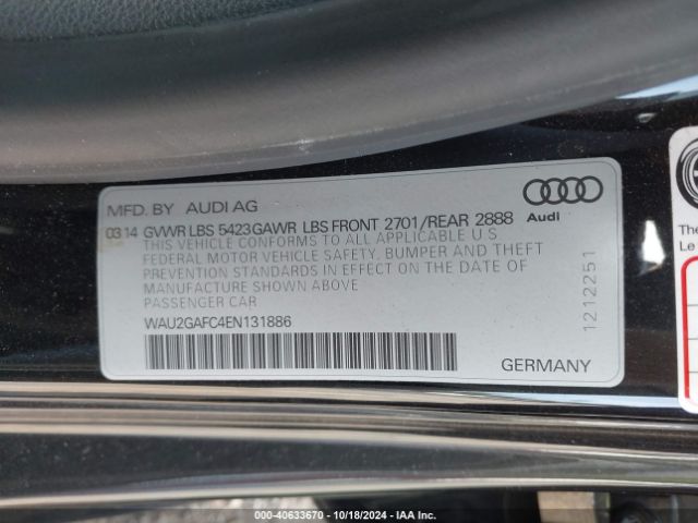 WAU2GAFC4EN131886 Audi A7 3.0t Premium Plus