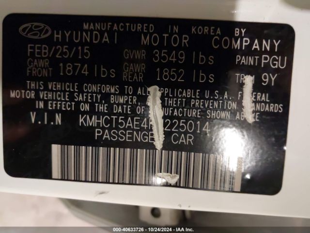 KMHCT5AE4FU225014 Hyundai ACCENT GS