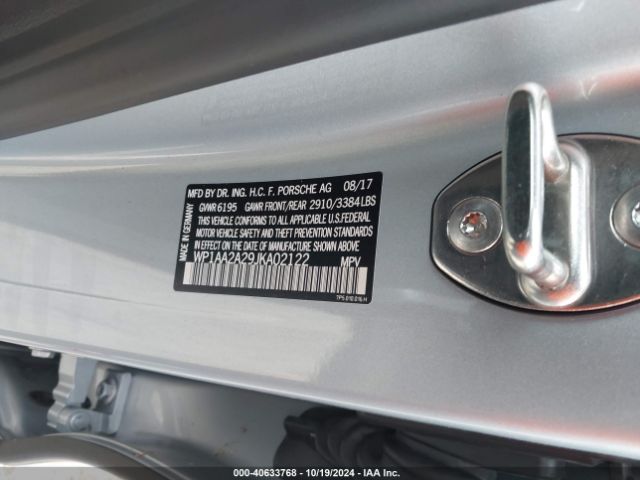 WP1AA2A29JKA02122 Porsche Cayenne Platinum Edition