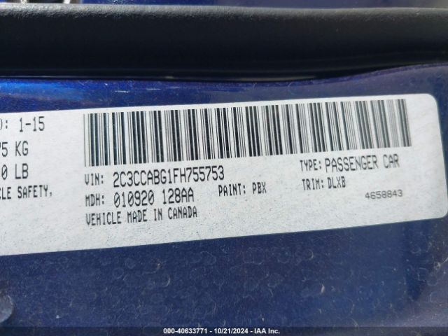 2C3CCABG1FH755753 Chrysler 300 300s