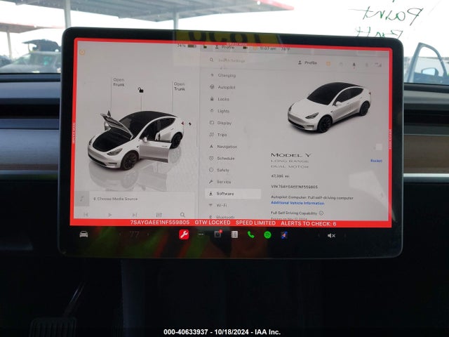 2022 TESLA MODEL Y 7SAYGAEE1NF559805 Photo 6