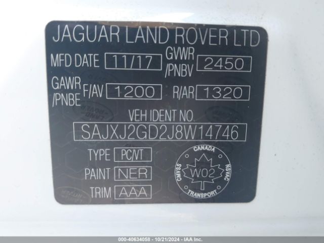 2018 JAGUAR XJ SAJXJ2GD2J8W14746 Photo 8