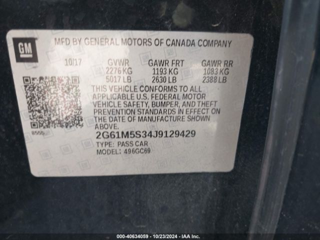 2G61M5S34J9129429 Cadillac XTS LUXURY