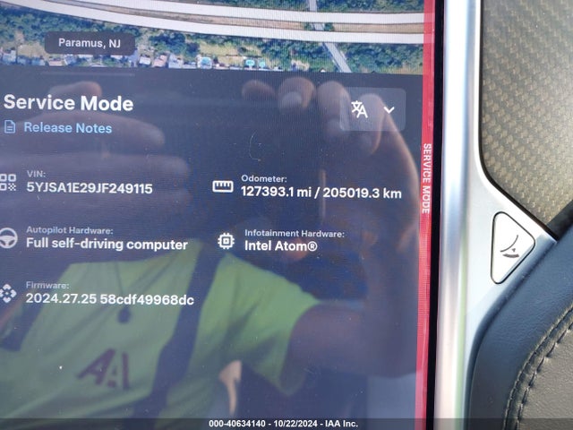 Tesla Model S 100d/75d/p100d 2018 5YJSA1E29JF249115 Image 15