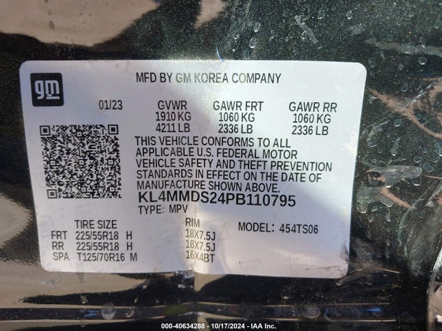 KL4MMDS24PB110795 Buick Encore Gx Select Fwd
