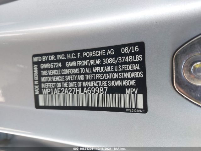 WP1AE2A27HLA69987 Porsche Cayenne E-hybrid S Platinum Edition