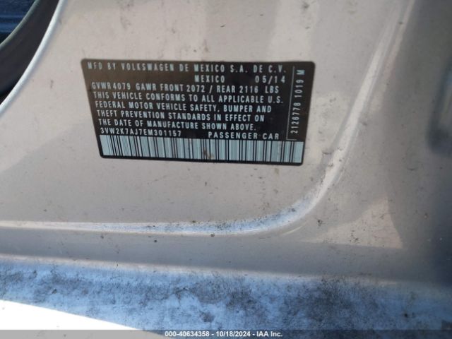 3VW2K7AJ7EM301157 Volkswagen Jetta 2.0l S