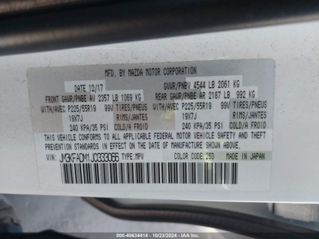JM3KFADM1J0333066 Mazda Cx-5 Grand Touring