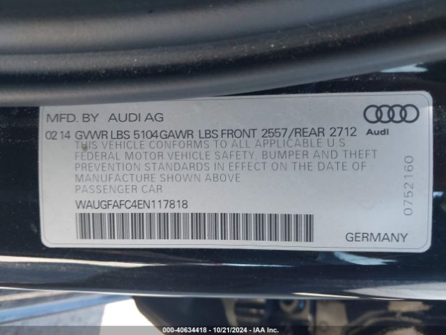 WAUGFAFC4EN117818 Audi A6 2.0t Premium