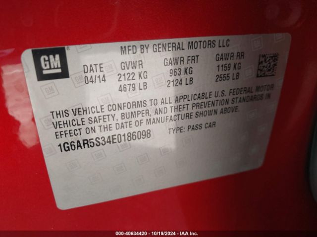 1G6AR5S34E0186098 Cadillac CTS LUXURY