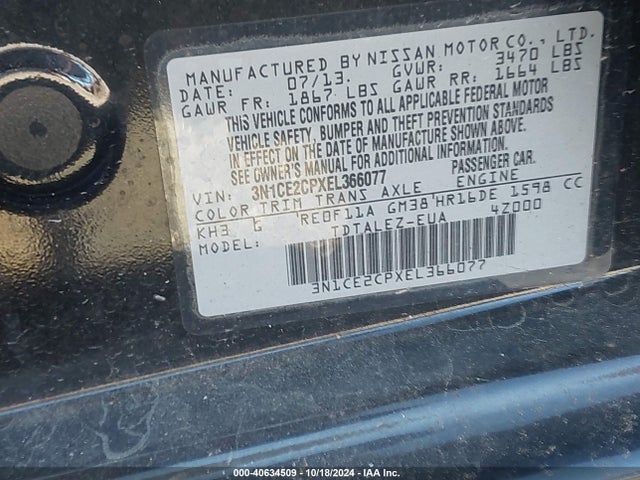 Nissan Versa Note Sv 2014 3N1CE2CPXEL366077 Image 9