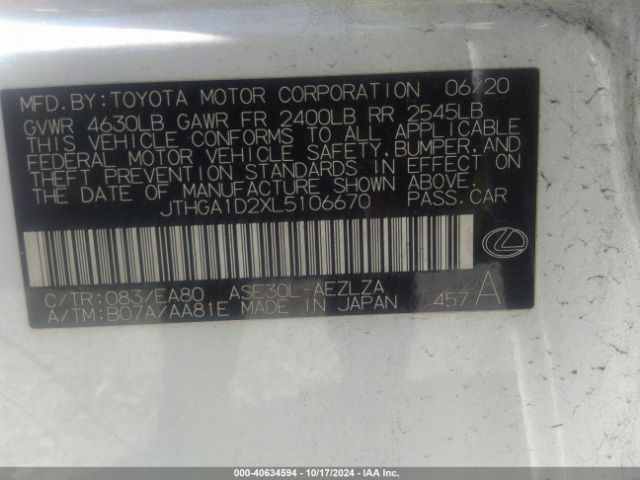 JTHGA1D2XL5106670 Lexus IS 300