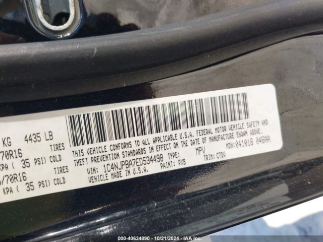 1C4NJPBA7ED534498 Jeep Patriot Sport