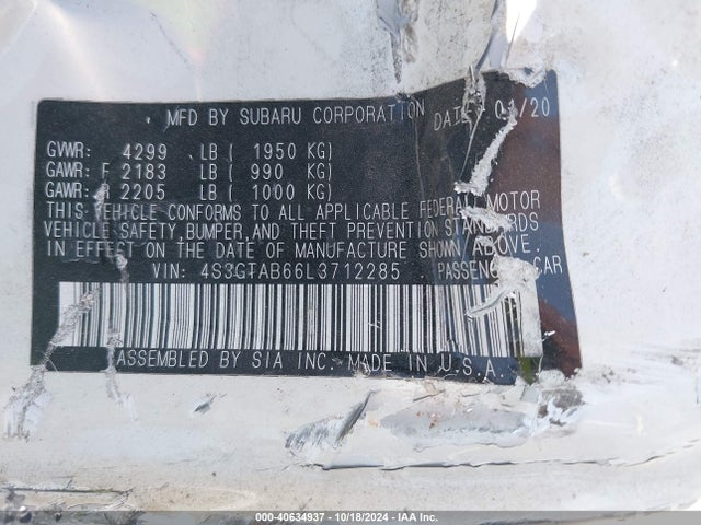 4S3GTAB66L3712285 Subaru Impreza 5-door