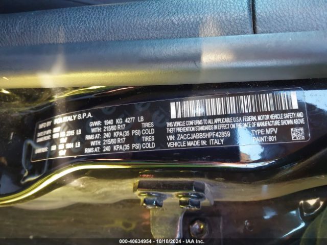 ZACCJABB5HPF42859 Jeep Renegade Latitude Fwd