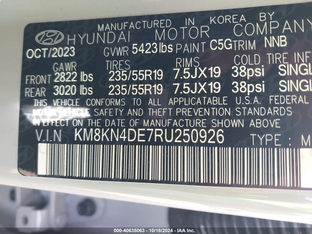 Hyundai Ioniq 5 Sel 2024 KM8KN4DE7RU250926 Image 9