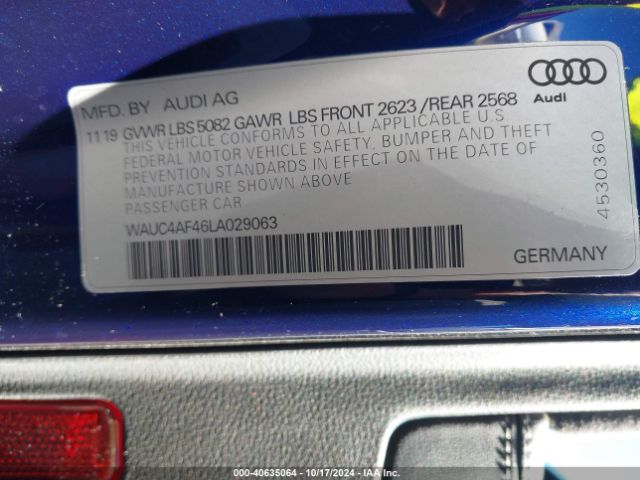 2020 AUDI S4 WAUC4AF46LA029063 Photo 8